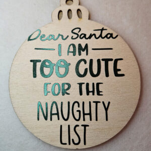 Dear Santa, I am too cute for the naughty list