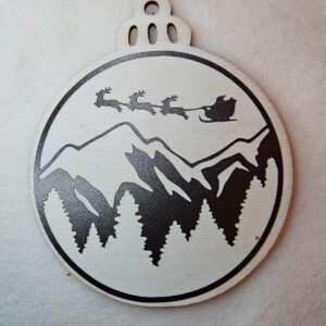 Kerstman in arrenslee ornament